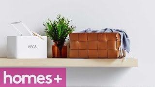 DIY IDEA: Woven leather storage baskets - homes+