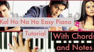 Kal Ho Na Ho Easy Piano Tutorial step by step with chords