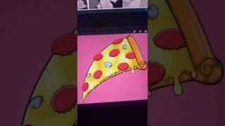 Drawing a Slice of Pizza! Satisfying ! ( #shorts )