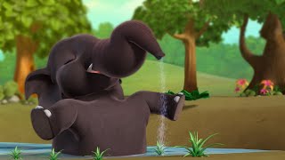 ಆನೆ ರಾಜನ ಉದ್ದನೆಯ ಕಾಂಡ | Kannada Kids Elephant Song | Infobells