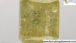 3.02ctw Untreated Fancy Color Natural Greenish Yellow Diamond Emerald Cut