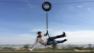 RADICAL JUMP IN THE ZIPLINE TIROLESE TOYS KIDS PARK!!