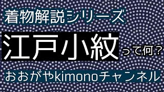 #38　着物の種類解説シリーズ　「江戸小紋って何？」【岡崎市・呉服屋・おおがや・江戸小紋】