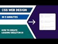 How to create Skeleton Loading with HTML + PURE CSS