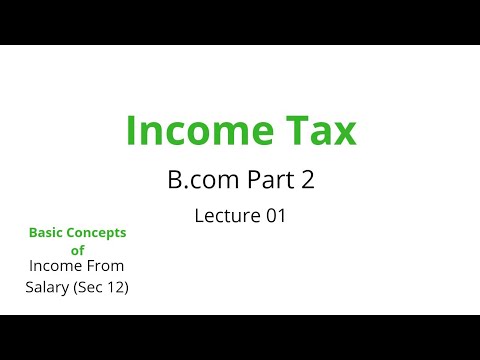 Income Tax Basic Concept For Beginners ! Perquisites Of Income From ...