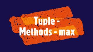 PYTHON - Tuple - Methods - max #PythonTips #viral #viralvideo #videos #video #tuple #tuples #loop