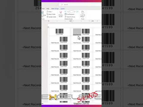 Print Bulk Barcodes & QR Codes in MS Word & Excel 2#shorts