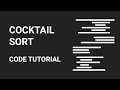 cocktail sort algorithm \ python