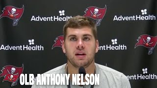Anthony Nelson on Learning From Shaq Barrett & Jason Pierre-Paul | Press Conference