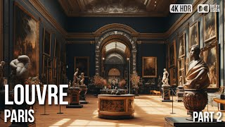 Inside Louvre Museum Paris, Napoleon Apartments (Part 2) - 🇫🇷 France [4K HDR] Walking Tour