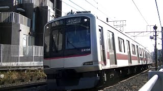 東急5050系4104F新横浜線試運転列車（回送表示） 都立大学－自由が丘にて