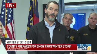 New Hanover County emergency director holds briefing on incoming winter storm
