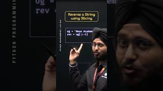 String Reversal using Slicing #Python #NesoAcademy #QuickConcepts