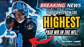BREAKING NEWS: The Detroit LIONS Make Amon-Ra ST Brown THE HIGHEST PAID WR IN THE NFL!