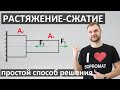 РАСТЯЖЕНИЕ-СЖАТИЕ. Построение эпюр. Сопромат.