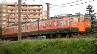 115系N2湘南色編成　新井快速3372M　信越線