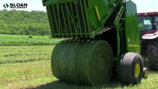 John Deere 569 Silage Special Round Baler Demo