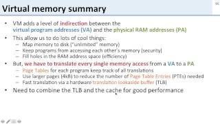 Virtual Memory: 14 Summary