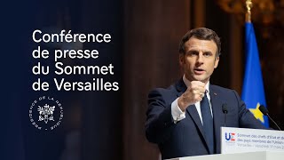 Conférence de presse du Sommet de Versailles.