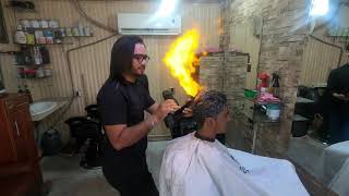 Pakistan: Thử cắt tóc bằng lửa 🔥 💇🏼‍♂️😱