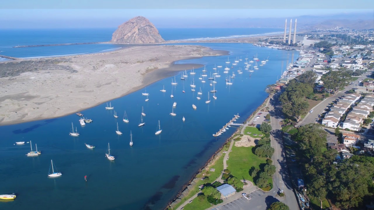 Discover Morro Bay Rock, Beach & Embarcadero From The Sky - YouTube