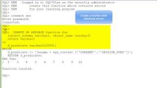 Troubleshooting a VPD policy in Oracle Database 12c