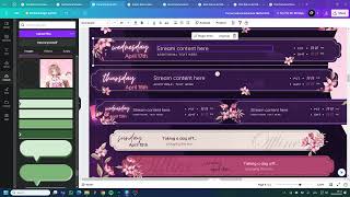 How to Edit Vtuber Stream Schedule in Canva
