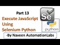 Execute Javascript using Selenium Python - Part 13