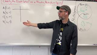 Geometry - Classify the Quadrilateral as Rhombus, Rectangle, or Square Using Distance and Slope