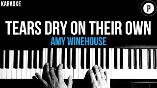 Amy Winehouse - Tears Dry On Their Own Karaoke SLOWER Acoustic Piano Instrumental Cover Lyrics