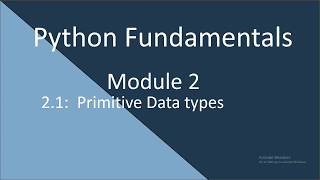 2 1 Python Fundamentals Primitive data types