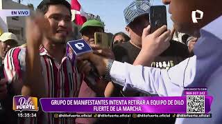 Reportero de 'Dilo Fuerte' casi es linchado por manifestantes en centro de Lima