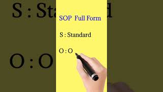 S.O.P  Full form  |  full form of SOP  | #fullform