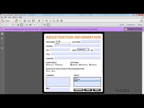 Acrobat tutorial: How to enable Auto-Complete | lynda.com Acrobat tutorial: How to enable Auto-Complete | lynda.com
