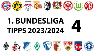 Bundesligatipps 1.Liga - 4.Spieltag - Saison 2023/2024
