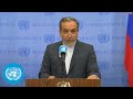 Iran on Palestine & Lebanon - Media Stakeout | United Nations