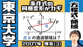 【東大2007】領域問題は，徹底して論理的に攻略！【方程式・領域】