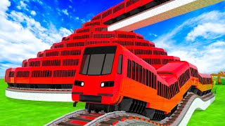 【踏切アニメ】でこぼこ線路を走る京急や山手線の電車【カンカン】Climb Train🚦Fumikiri3d Fantasy🚦Train Animation #1million