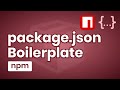 Shortest Way to Create a valid Package Json File