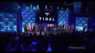 Beyoncé, Rihanna, Nicki Minaj, Madonna, Usher, Calvin Harris Tidal Press Conference 2015