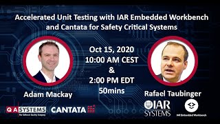 Webinar: Accelerated Unit Testing with IAR Embedded Workbench & Cantata for Safety-Critical Systems