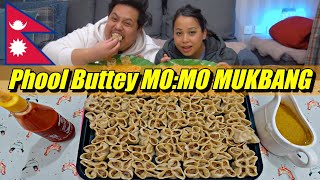 50 Phool Butte Chicken MO:MO*ठुलो Jucie म:म*MUKBANG with JHOL Achaar | NEPALI MUKBANG | NICK \u0026 ROSIE