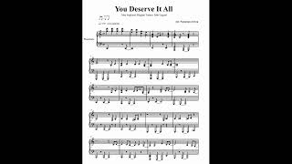 You Deserve It All John Legend Piano Arrangement By Nazareno Aversa Sheet Music