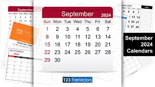 September 2024 Calendar | 123FreeVectors