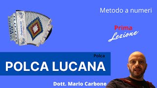 Lezione di organetto - Polca Lucana  - 1a Lezione  - Metodo a numeri