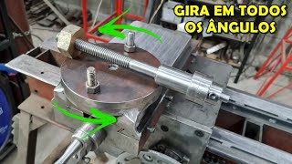 Como Fazer um Torno Caseiro Parte 23 - Base Giratória para Angulação do Carro Superior