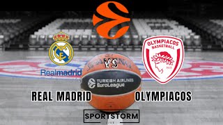 🔴LIVE: 🏀Real Madrid vs Olympiacos BC Live Scores | Euroleague Round 22 | 2025 Match