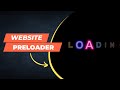 How To Make Website Preloader Using HTML CSS JS | Page Loading, Website Loading Animation #html5