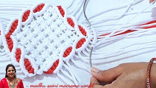 Beautiful Macrame Mirror Wall Hanging With Basket |Macrame Mirror New Design |मैक्रम आईना