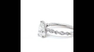 GIA 18ct White Gold Diamond Engagement Ring 1.28ct